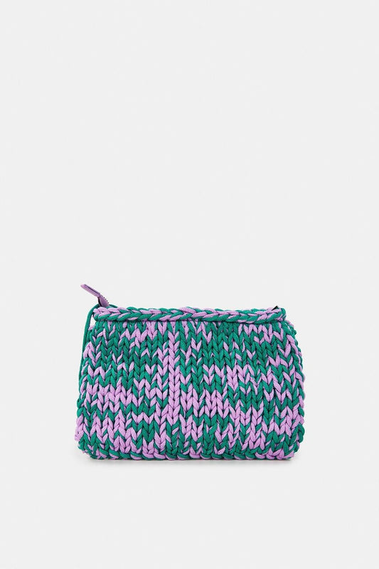 Essentiel Antwerp - Knitted Pouch: Lilac & Green