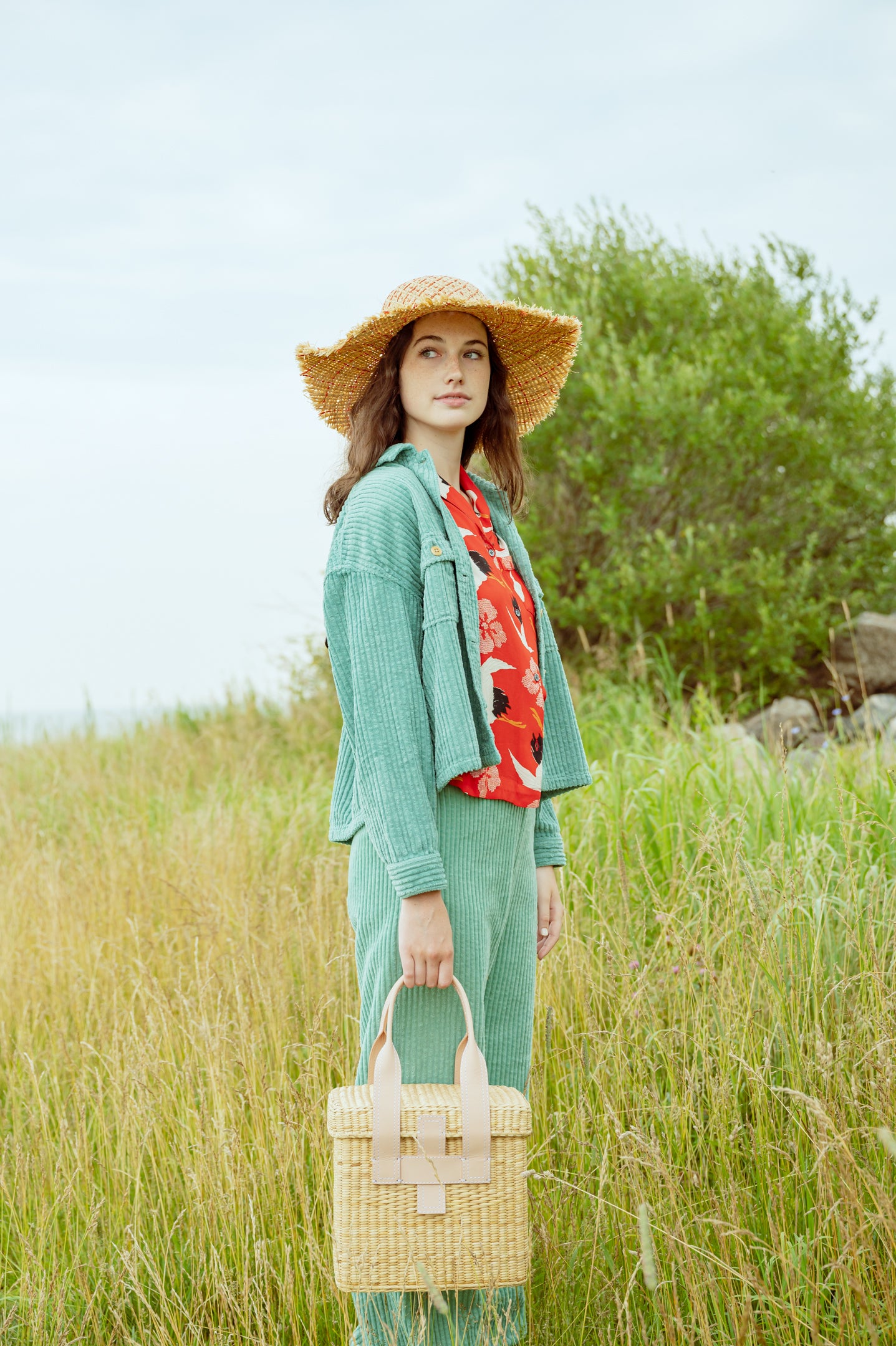 Rachel Comey - Mini Straw Picnic Tote: Natural