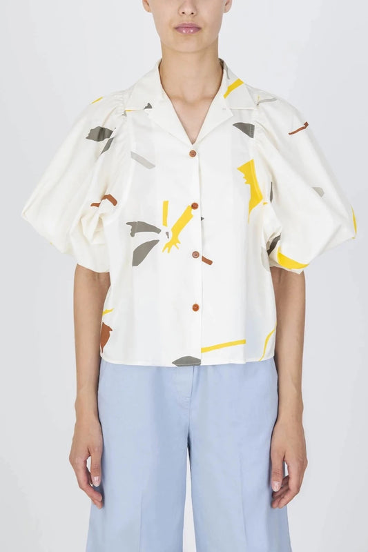 Alysi - Bloom Shirt: White Multi