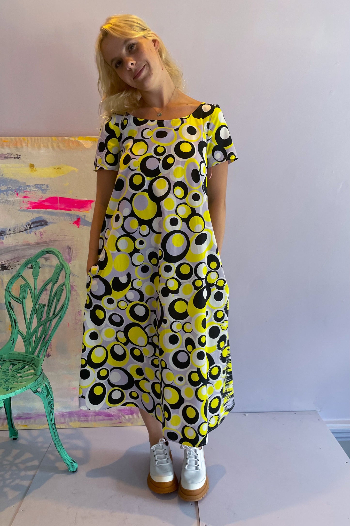 Vivetta - Circles Dress: Yellow & Black