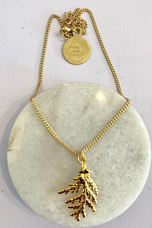 Dauphinette - Gold Cypress Necklace