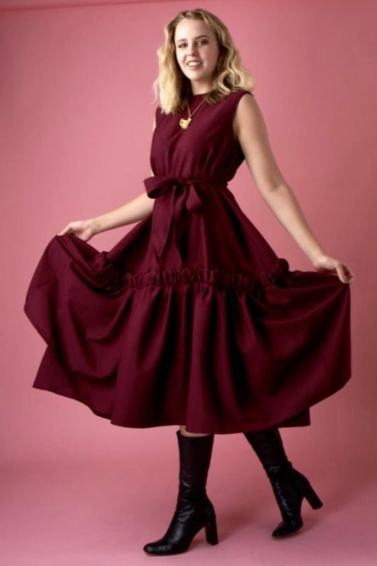 Ouimillie x MCK - Sautiller Cranberry Dress