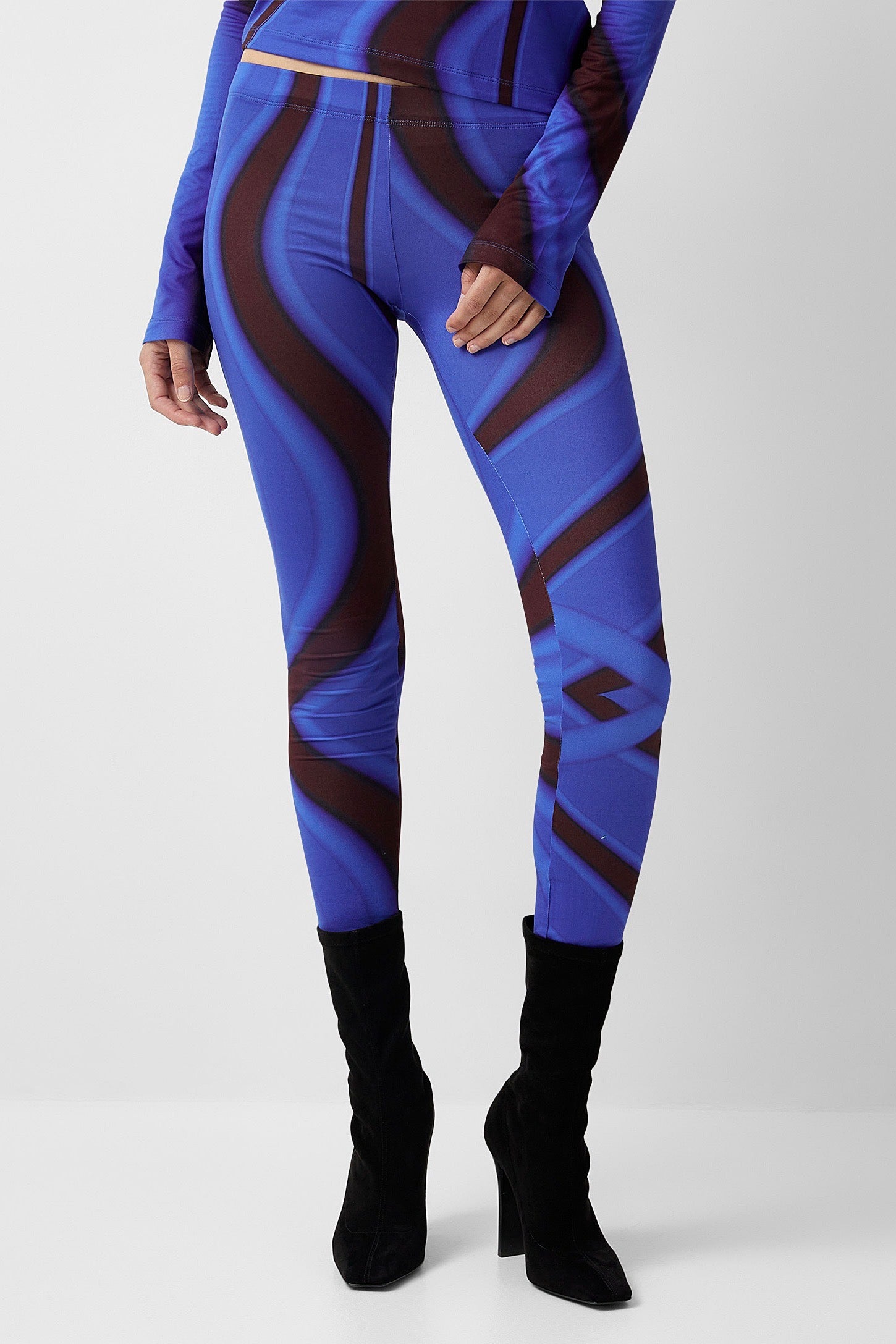 Cyan Blue Leopard All Over Print Leggings – Leopard Fashionista