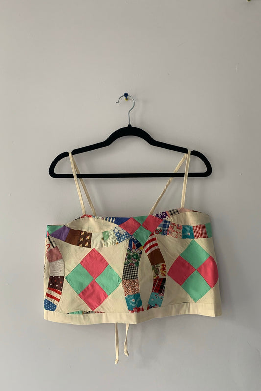Upcycled by Reissued - Carlee Cami: Green & Pink