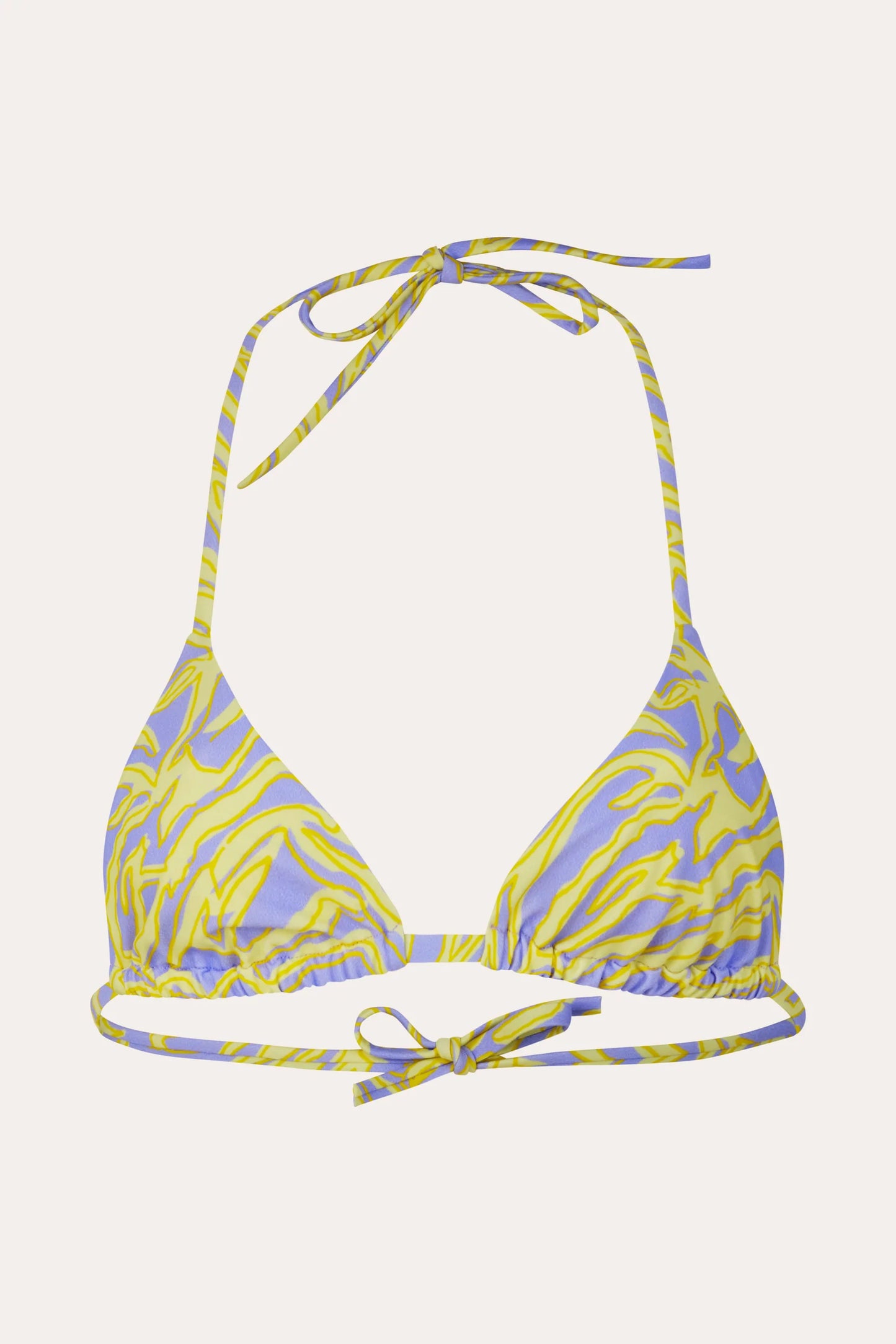 Stine Goya- Arum Bikini Top: Lilac/ Yellow
