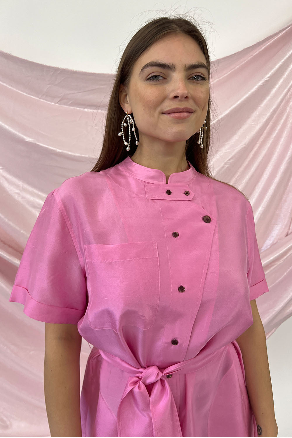 Soeur - Sardaign Dress: Pink Silk