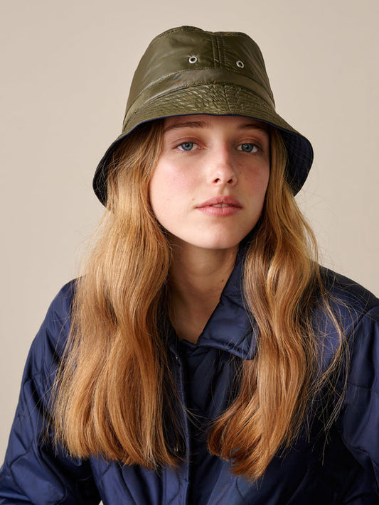 Bellerose - Harya Bucket Hat: Navy/ Olive