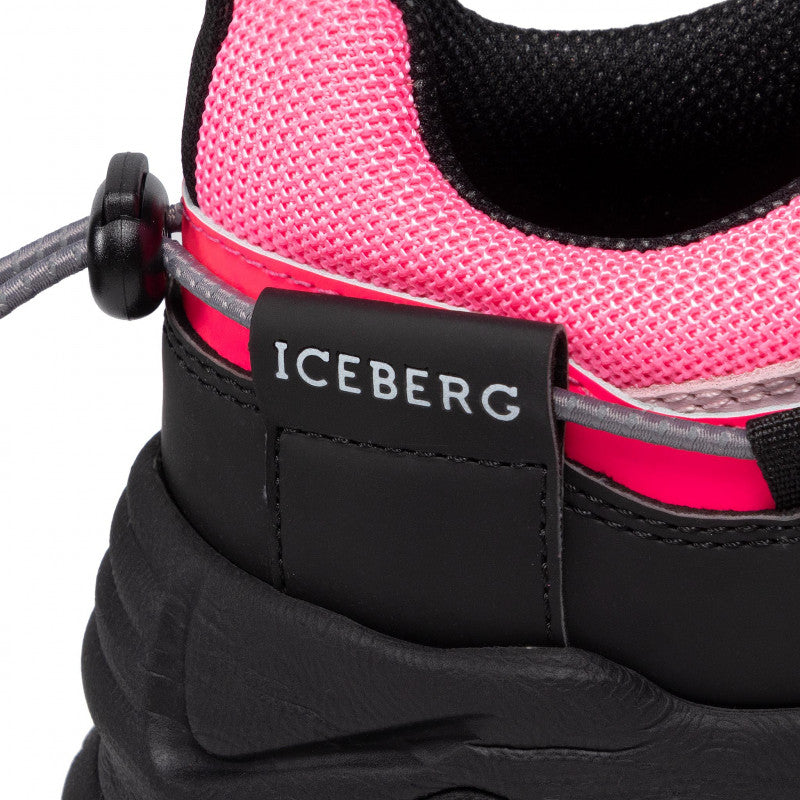Iceberg - Black & Pink Chunky Trainers