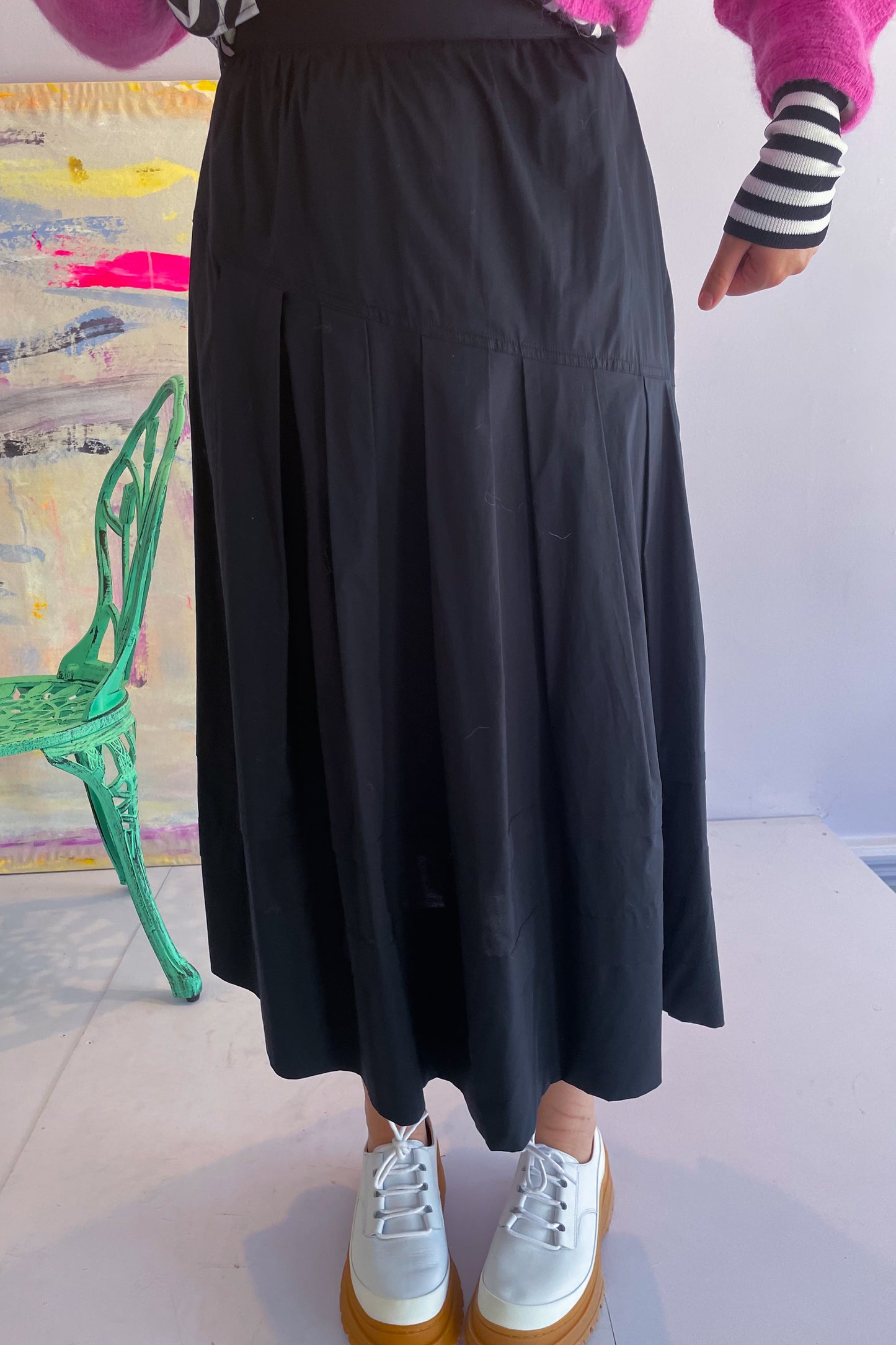 Vivetta: Mini-Panel Skirt: Black