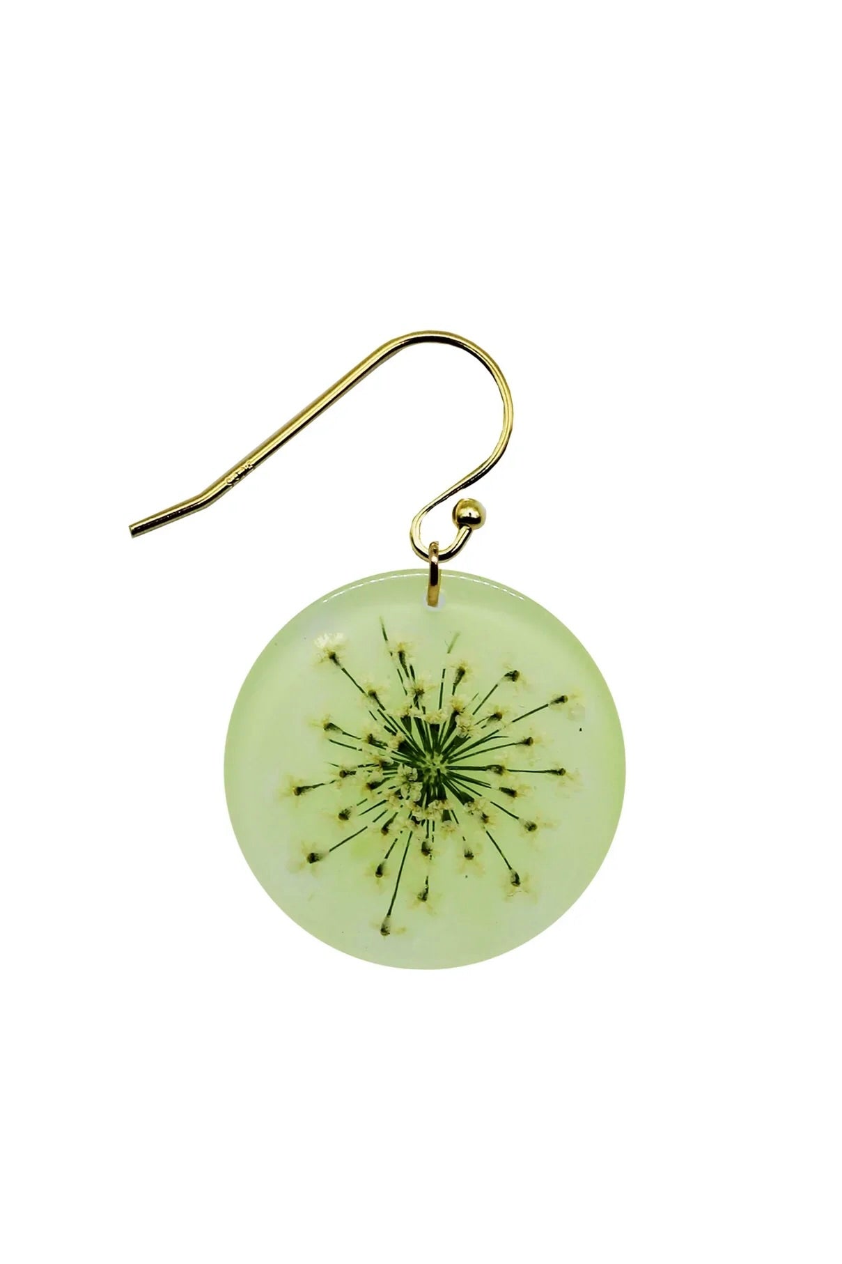 Dauphinette- Glow in the Dark Queen Anne's Lace Earring: Gold
