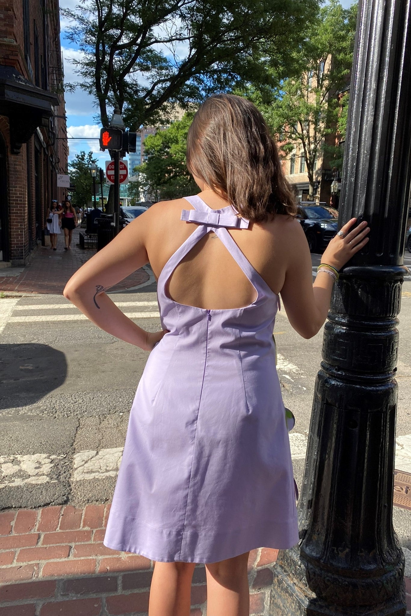 Vivetta -Large-Scale Payette Mini Dress: Lilac