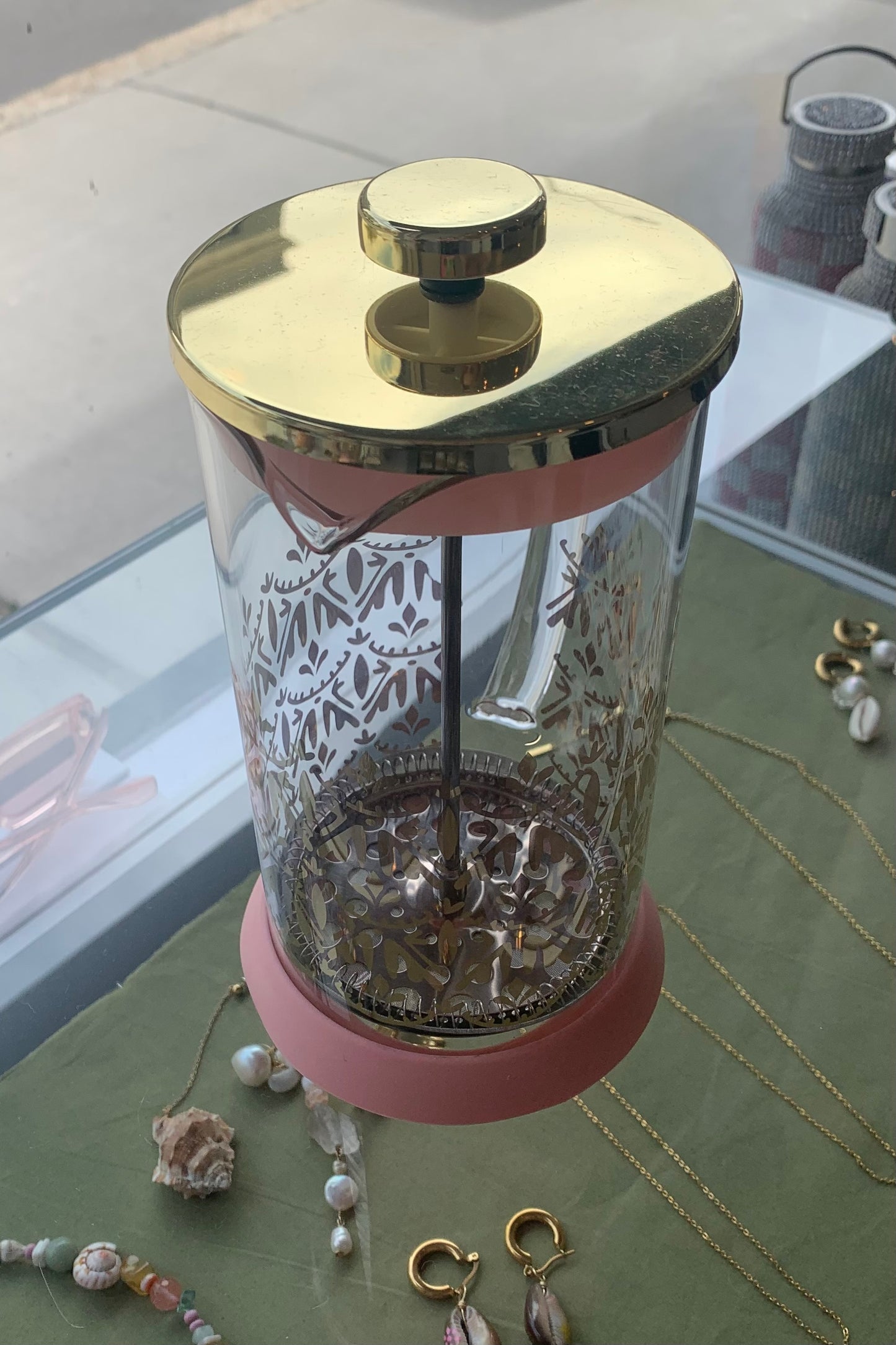 Pinky Up  - Riley Glass Tea Press Pot: Casablanca