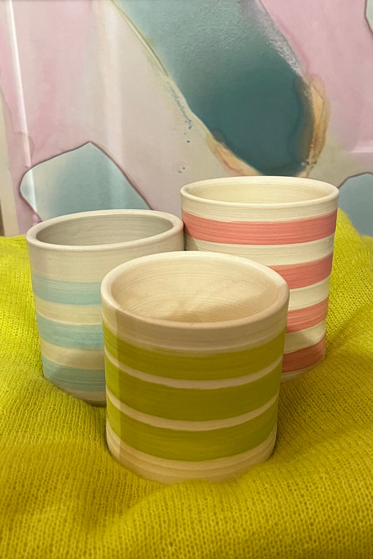 Pottery By Fern - Neon Wide Stripes Cup