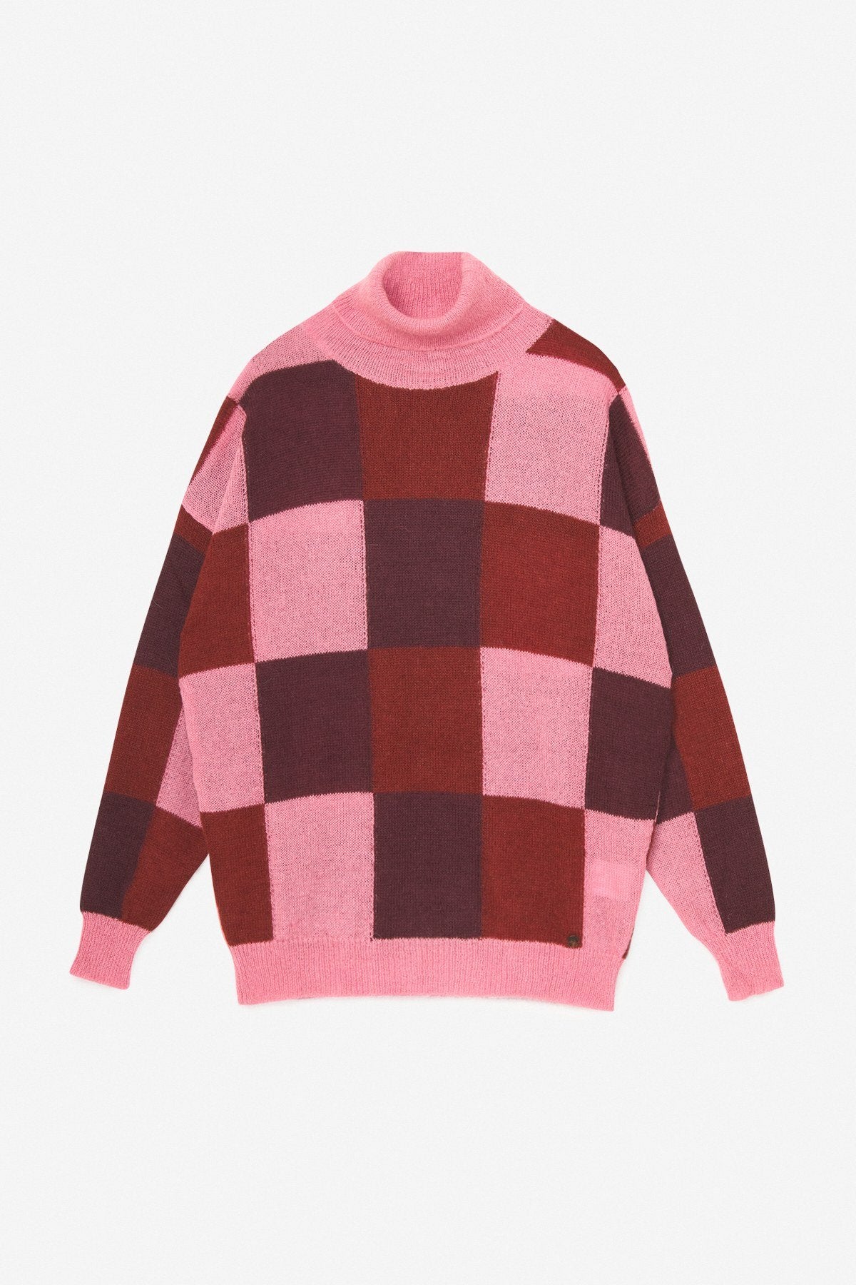 Ottod'ame - Checkered Sweater: Pink