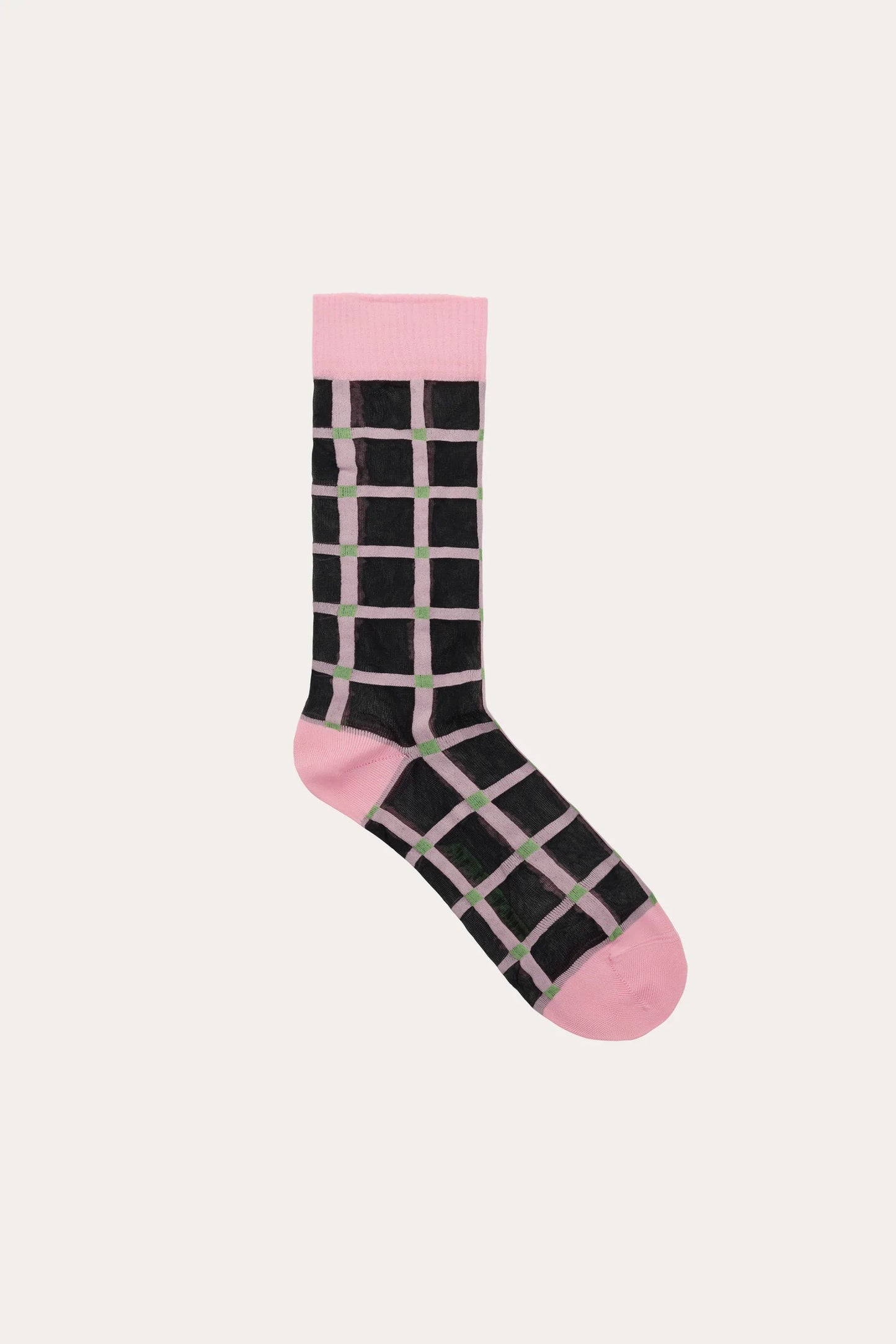 Stine Goya- Lelu Long Socks - Lilac Graphic Check