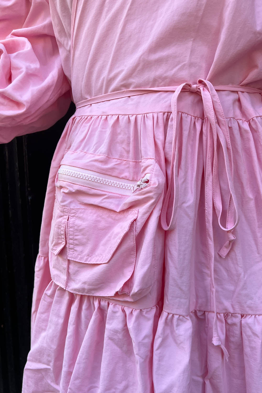 KkCo - Utility Wrap Dress: Ballet Pink