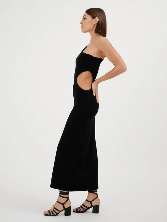 Fete Imperiale - Propriano Asymmetric Dress: Black