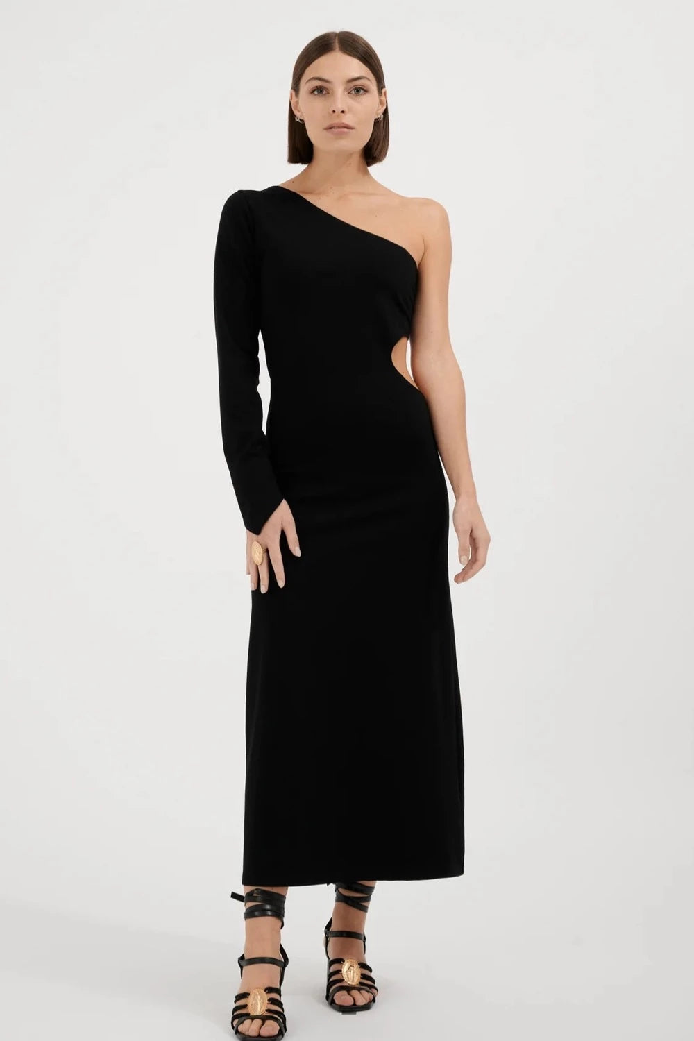 Fete Imperiale - Propriano Asymmetric Dress: Black