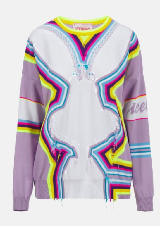 Iceberg - Bunny Neon Stripe Sweater