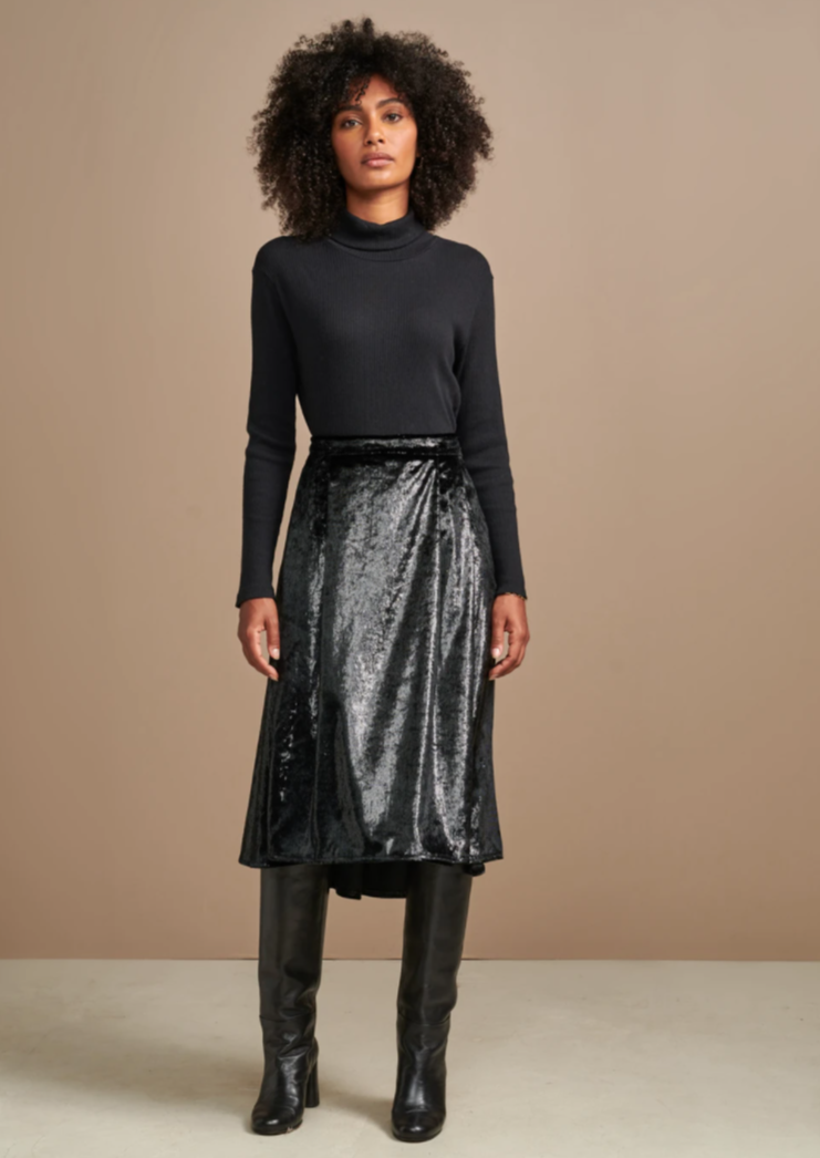 Bellerose - Pacific Skirt: Black Velours