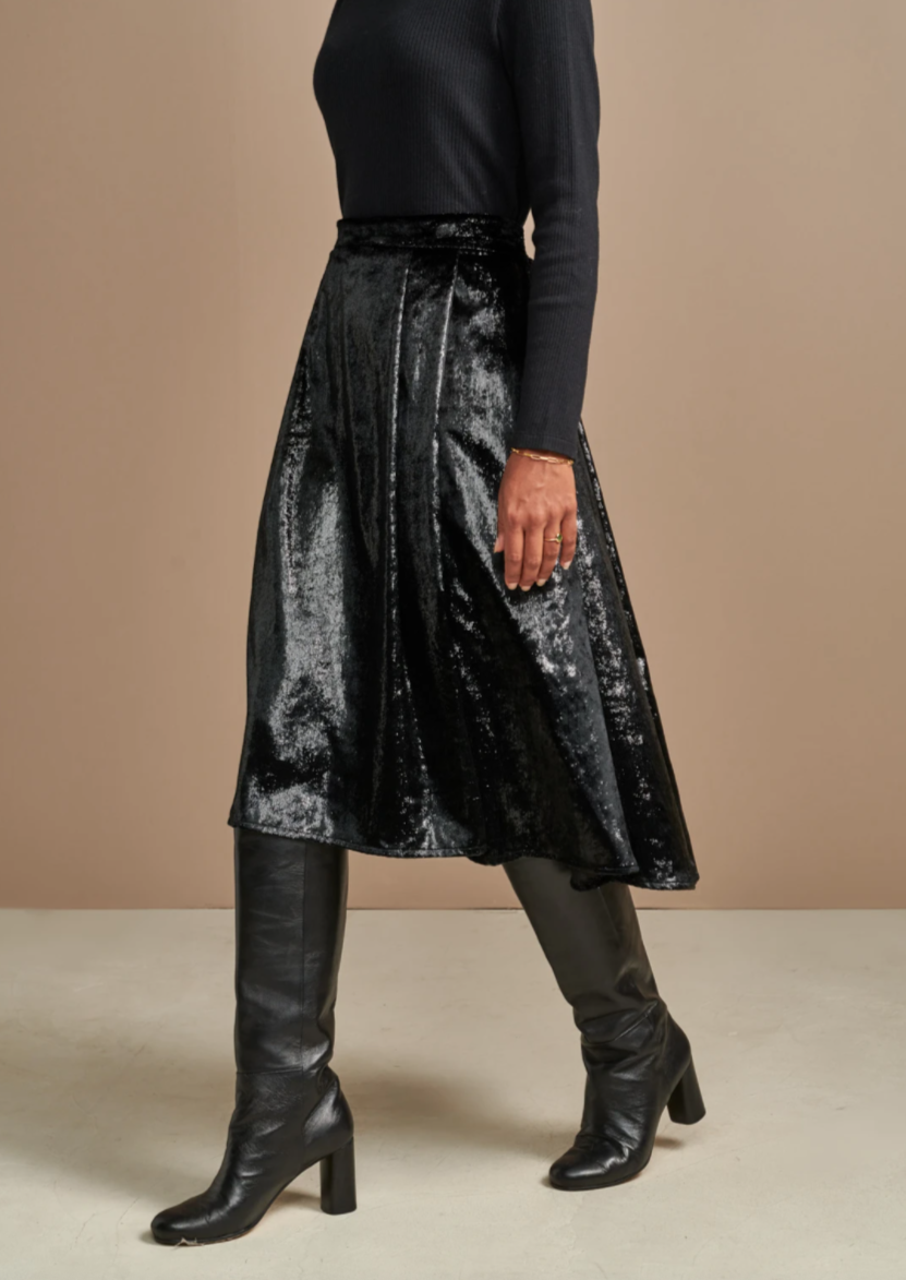 Bellerose - Pacific Skirt: Black Velours