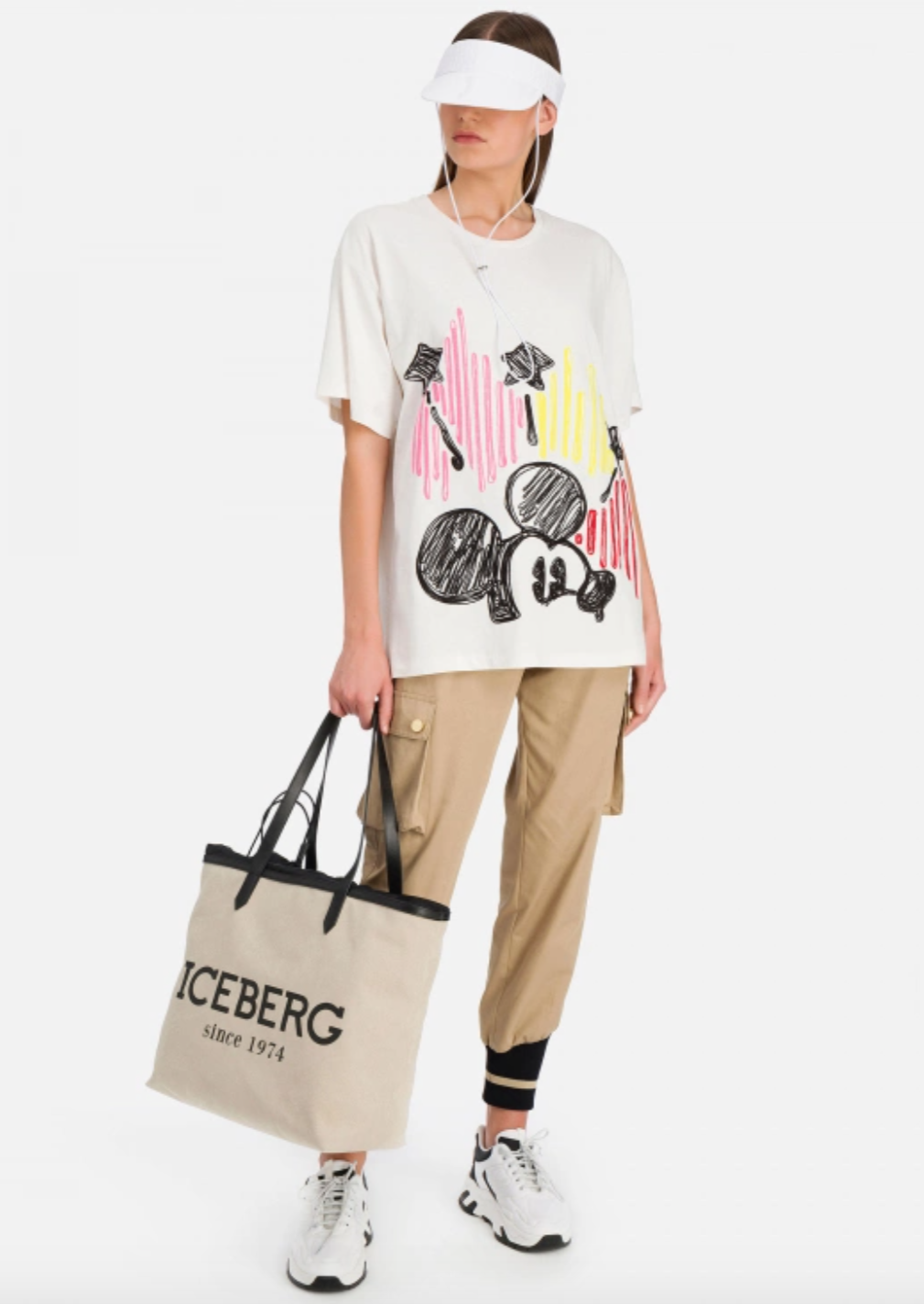 Iceberg - Mickey Mouse T- Shirt: Embroidered