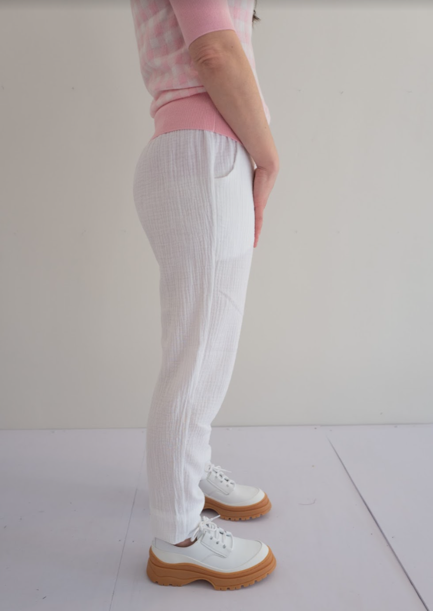 Natalie Busby - Travel Pant: White