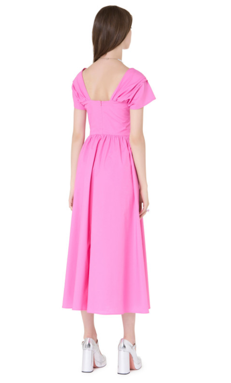 Vivetta - Midi Poplin Dress: Fuchsia