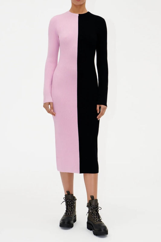 Stine Goya- Chiara Dress: Pink/Black
