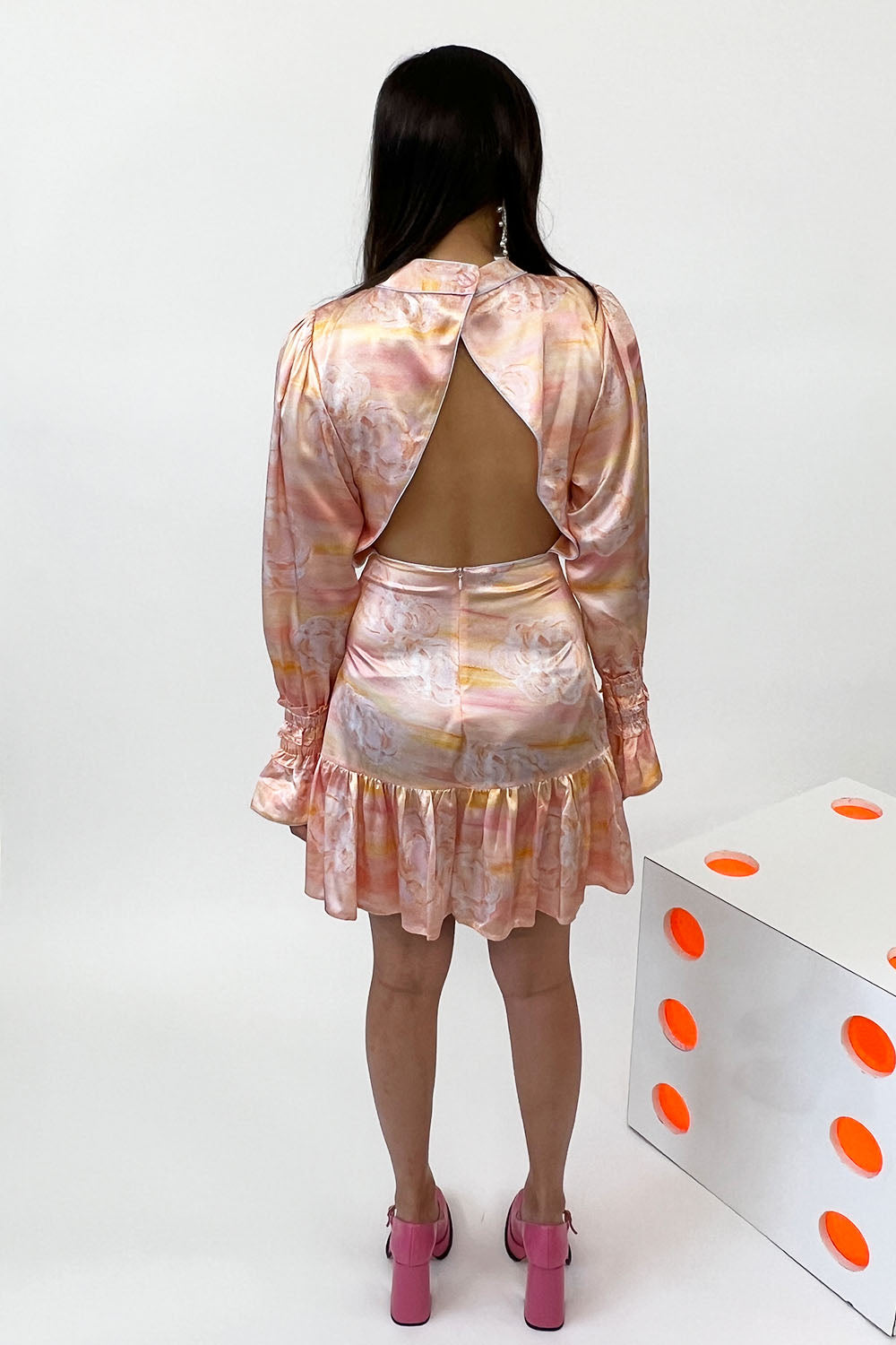 Helmstedt - Atu Short Dress: Peach Skies