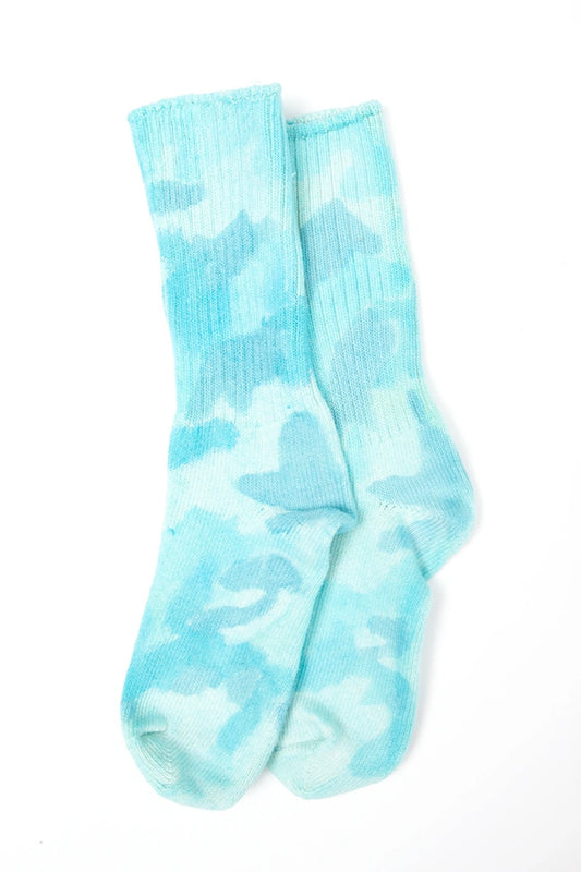 Collina Strada - Organic Cotton Socks: Blue Camo