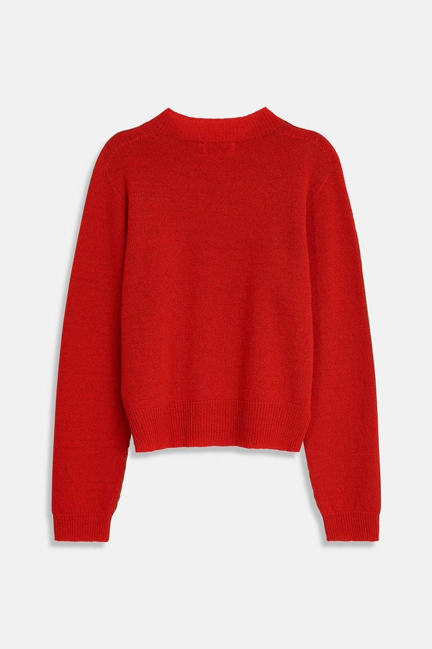 Essentiel Antwerp- Cama Turtleneck Sweater: Brown & Red