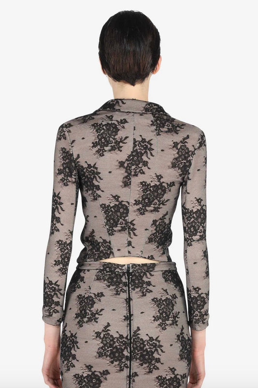 No. 21 - Tailored Lace Jacket: Black