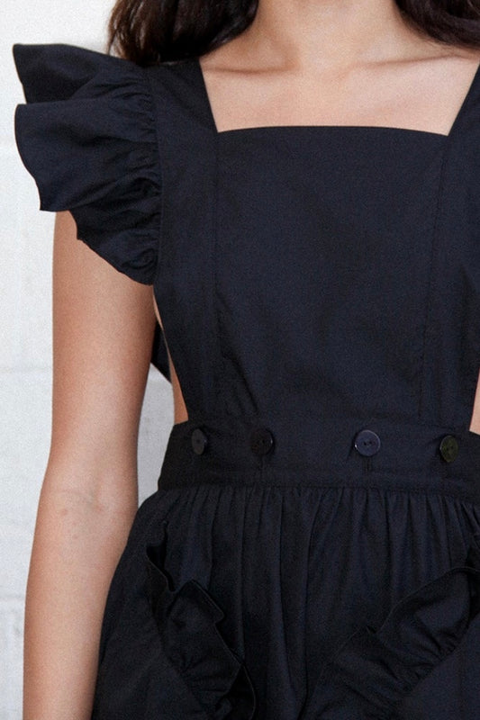 Kkco - Lulu Apron Dress: Black