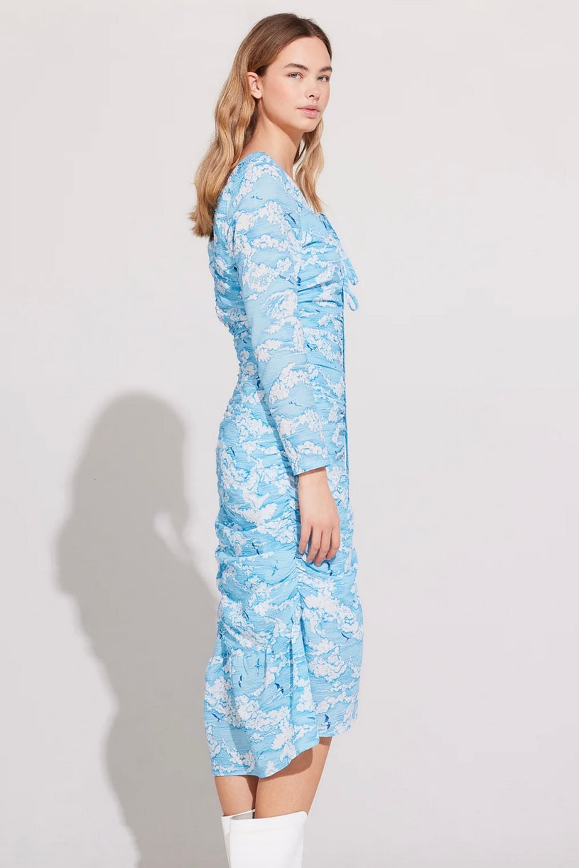 Ilag - Kvitveis Dress: Blue Cloud Print
