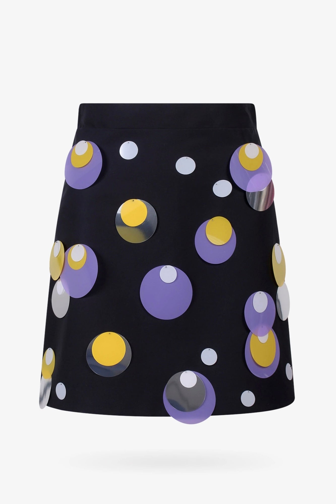 Vivetta- Large-Scale Payette Mini Skirt: Black