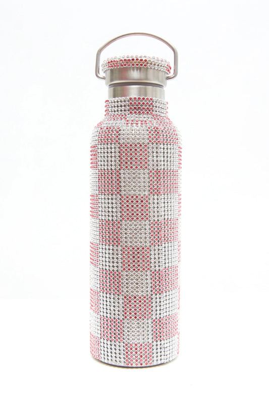 Collina Strada - Rhinestone Water Bottle: Pink Clear