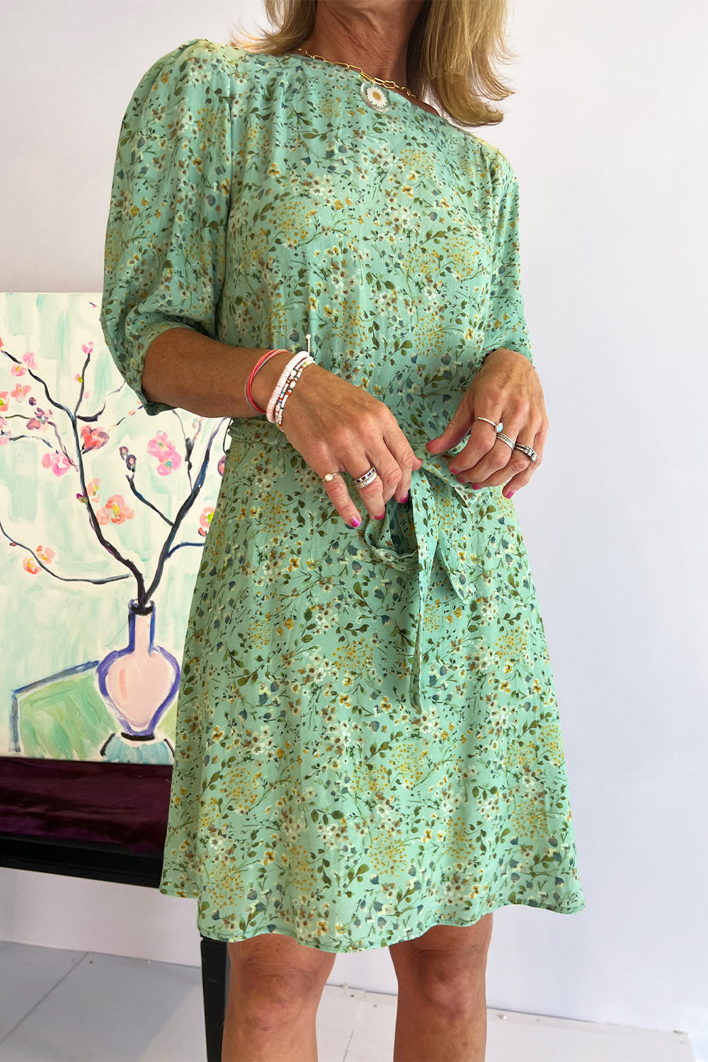 Bellerose - Vikka Dress: Green Floral