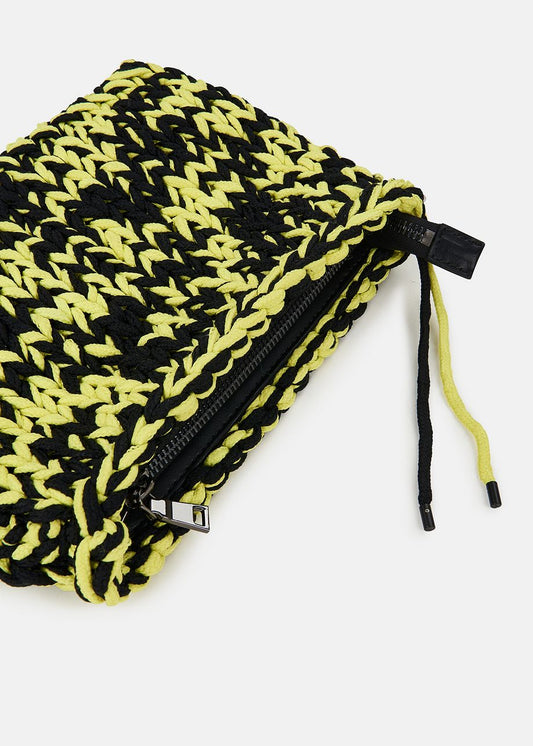 Essentiel Antwerp - Knitted Pouch: Black & Yellow